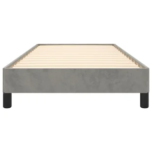 Lumarko Rama łóżka, jasnoszara, 100 x 200 cm, tapicerowana aksamitem - Łóżka - miniaturka - grafika 6