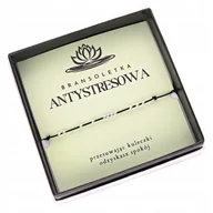 Bransoletki - Bransoletka ANTYSTRESOWA Kulki Srebrne Sznurek 925 Prezent Karteczka - miniaturka - grafika 1