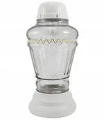 Lampiony i znicze - Znicz Solarny Z Opaską Lampion Szklany Biały - miniaturka - grafika 1