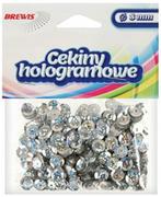 Dekoratorstwo - Cekiny Hologramowe 6Mm H80 Srebrne, Brewis - miniaturka - grafika 1