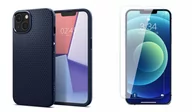 Etui i futerały do telefonów - Spigen Braders Etui Liquid Air Navy Blue + Szkło Ochronne do iPhone 13 - miniaturka - grafika 1