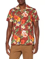 Koszule męskie - King Kerosin Męska koszula Tropic, bordowy, S - miniaturka - grafika 1