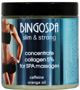 BingoSpa Slim&amp;Strong - Concentrate Collagen 5% - Kolagen w żelu z kofeiną i olejkiem pomarańczowym - Koncentrat - 250g BINWZIP25 - Balsamy i kremy do ciała - miniaturka - grafika 1