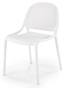 Białe ażurowe krzesło sztaplowane E4-P37 - Krzesła - miniaturka - grafika 1