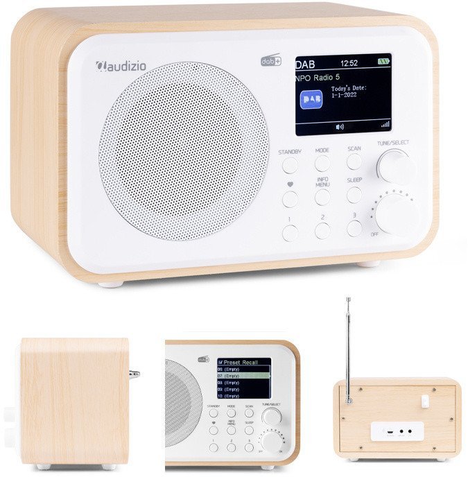 Audizio Milan DAB radio z akumulatorem białe one size