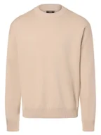 Swetry męskie - Jack & Jones Sweter męski Mężczyźni Bawełna beżowy jednolity, S - miniaturka - grafika 1