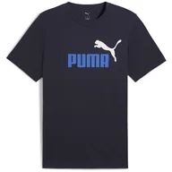 Koszulki sportowe męskie - Koszulka męska Puma ESS 2 Color No. 1 Logo Tee Rozmiar: XL / Kolor: niebieski - miniaturka - grafika 1