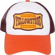 Czapki damskie - Concept One Yellowstone regulowana czapka typu trucker z daszkiem z zakrzywionym rondem czapka bejsbolowa, pomarańczowy, 0 - miniaturka - grafika 1