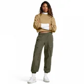 Spodnie damskie - Damskie spodnie treningowe Under Armour Unstoppable Cargo Pant - oliwkowe/khaki - miniaturka - grafika 1