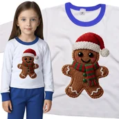 Piżamy dla dziewczynek - Piżama dziecięca Świąteczny Piernik Ciacho Efekt Włóczki Święta 98/104 - VoloDonum - miniaturka - grafika 1