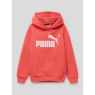 Swetry dla dziewczynek - Bluza z kapturem z nadrukiem z logo - Puma - grafika 1