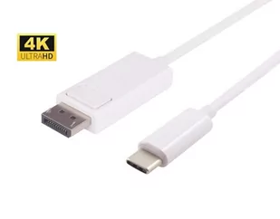 Kabel USB MicroConnect USB3.1 C DP M-M 1M White USB3.1CDPBW1 - Kable USB - miniaturka - grafika 1