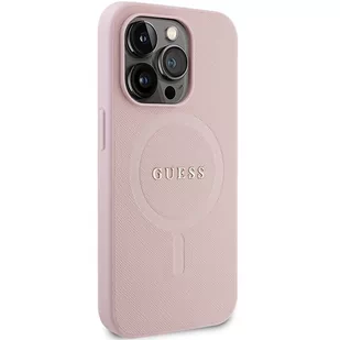 Guess GUHMP14XPSAHMCP iPhone 14 Pro Max 6,7" różowy/pink hardcase Saffiano MagSafe - Etui i futerały do telefonów - miniaturka - grafika 4