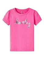 Koszulki i topy damskie - NAME IT Dziewczęca koszulka z długim rękawem Nmfkivi Ls Top, Pink Flambé, 92 cm - miniaturka - grafika 1