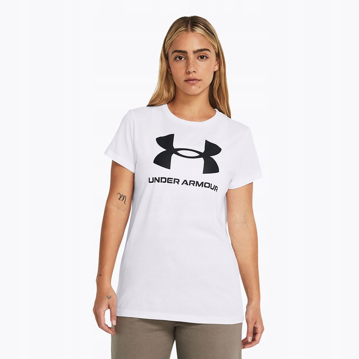 KOSZULKA T-SHIRT DAMSKI SPORTOWY BIAŁY UNDER ARMOUR Rival Logo XXL