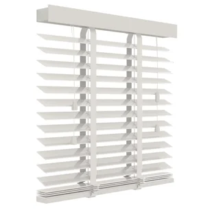 Żaluzja drewniana 160 x 220 cm biała 50 mm - Żaluzje - miniaturka - grafika 1