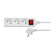 Listwy zasilające - AWTools Listwa zasilająca AWTools zwykła 3 gniazd 5m biały AW24637 AW24637 - miniaturka - grafika 1