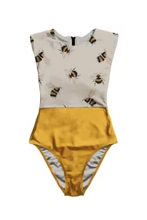 Averie Damski strój kąpielowy Bea Zip Up One-Piece XS-3XL z recyklingu, biały, M - Stroje kąpielowe - miniaturka - grafika 1