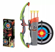 Zabawki zręcznościowe - Zestaw Strzelecki Świecący Łuk Tarcza Strzały - miniaturka - grafika 1