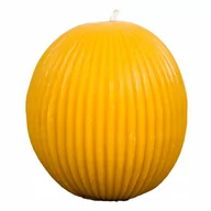 Świece - Świeca z wosku pszczelego kula prążki duża - miniaturka - grafika 1