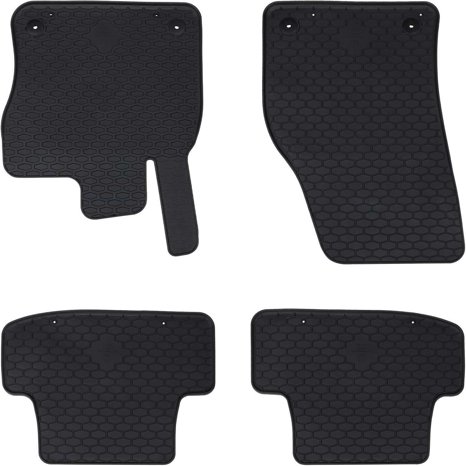 vidaXL Mata samochodowa 4 pcs Czarny odpowiedni dla AUDI Q2 Guma