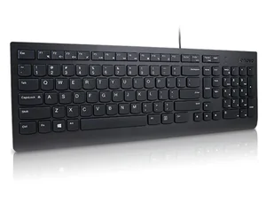 Lenovo Essential USB Duński Czarny 4Y41C68651 4Y41C68651 - Klawiatury - miniaturka - grafika 1