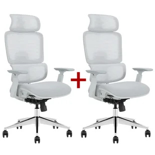 Fotel biurowy, krzesło biurowe Krzesło biurowe WILMOT 1+1 GRATIS, szara konstrukcja, szary - Fotele i krzesła biurowe - miniaturka - grafika 1