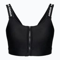 Bielizna sportowa damska - Biustonosz fitness Under Armour Infinity High Zip 2.0 black/white - miniaturka - grafika 1