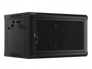 Lanberg szafa rack wisząca 19'' 6U 600X450 czarna drzwi perforowane - Szafy rack - miniaturka - grafika 2