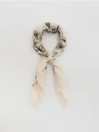 Czapki męskie - Reserved - Wzorzysta bandana - złamana biel - miniaturka - grafika 1