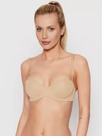 Biustonosze - Calvin Klein Underwear Biustonosz push-up 0000F2660E Beżowy - miniaturka - grafika 1