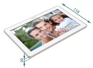 Wideodomofon dwurodzinny dwużyłowy 5TECH Virgo(W)10" stacja 82222-2 KOD CZYTNIK KART - Wideodomofony - miniaturka - grafika 3