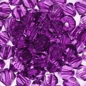 Półfabrykaty do biżuterii - Kryształki Plastik Diament Lawenda 8mm 40szt - miniaturka - grafika 1