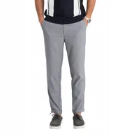 Spodnie męskie - Spodnie męskie chino REGULAR FIT z gumką w pasie szare V2 OM-PACP-0157 XXL - miniaturka - grafika 1