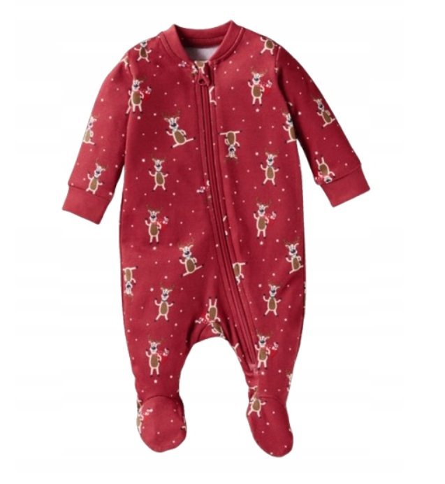 KOMBINEZON DLA NIEMOWLĄT MOTYW ŚWIĄTECZNY ROZMIAR 74/80 6-12 MIESIĄCE