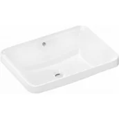 Umywalki - HANSGROHE 61066450 Xuniva Q Umywalka wpuszczana w blat 55x40 bez otworu na baterię, z przelewem, SmartClean - miniaturka - grafika 1