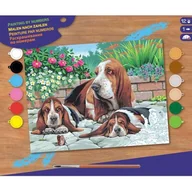 Malowanie po numerach - Malowanie po numerach Psy Bassety - miniaturka - grafika 1