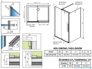 Radaway Furo Kdj Brushed GunMetal kabina 90x80cm lewa szczotkowany GunMetal 10104472-92-01L/10110430-01-01/10113080-01-01 - Kabiny prysznicowe Radaway Furo Kdj Brushed GunMetal kabina 90x80cm lewa szczotkowany GunMetal 10104472-92-01L/10110430-01-01/10113080-01-01 - Kabiny prysznicowe - miniaturka - grafika 13