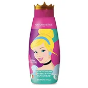 Kosmetyki kąpielowe dla dzieci - Naturaverde | Dzieci - Disney Princess - Pianka do kąpieli dla dzieci z Kopciuszkiem, mydło do kąpieli do ciała, produkty higieniczne dla dzieci, pianka do kąpieli z ekstraktem z owsa BIO, 300ml - miniaturka - grafika 1