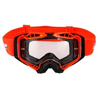 Gogle i okulary motocyklowe - LS2, Gogle motocyklowe AURA (Przezroczysty wizjer) black HIV orange - miniaturka - grafika 1