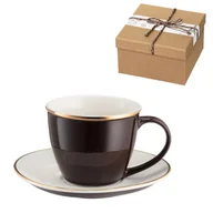 Filiżanki - Filiżanka porcelanowa CHOCO w pudełku prezentowym - miniaturka - grafika 1