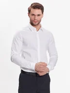 Koszule męskie - Calvin Klein Koszula Hidden K10K109891 Biały Extra Slim Fit - miniaturka - grafika 1