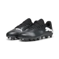 Piłka nożna - PUMA Unisex Kids Future 7 Play Fg/Ag Jr buty piłkarskie, Czarna puma, biała puma, 32.5 EU - miniaturka - grafika 1