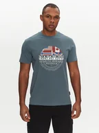 Koszulki męskie - Napapijri T-Shirt S-Turin NP0A4HQG Niebieski Regular Fit - miniaturka - grafika 1