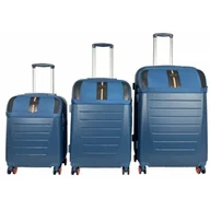 Walizki - Zestaw walizek SEMI LINE T5737-0 Niebiesko-pomarańczowy - miniaturka - grafika 1