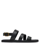 Sandały damskie - Gino Rossi Sandały ALMA-118077 Czarny - miniaturka - grafika 1