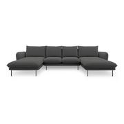 Narożniki - Ciemnoszara sofa w kształcie litery U Cosmopolitan Design Vienna - miniaturka - grafika 1