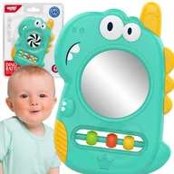Zabawki sensoryczne - WOOPIE BABY Zabawka Sensoryczna Gryzak Lusterko Dino - miniaturka - grafika 1