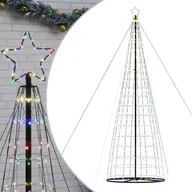 Choinki - vidaXL Stożkowa choinka z lampek, 1534 kolorowych LED, 503 cm - miniaturka - grafika 1