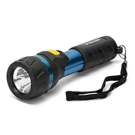 Latarki - Velamp Hyper aluminiowa latarka LED z wygodną koronką. Współpracuje z 2 bateriami AA (nie wchodzą w zakres dostawy). Super jasna 70 lm (1 W), odporna na wodę i wstrząsy, aluminium, niebieska - miniaturka - grafika 1
